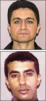 Mohammed Atta (top) and Ahmed al-Haznawi.